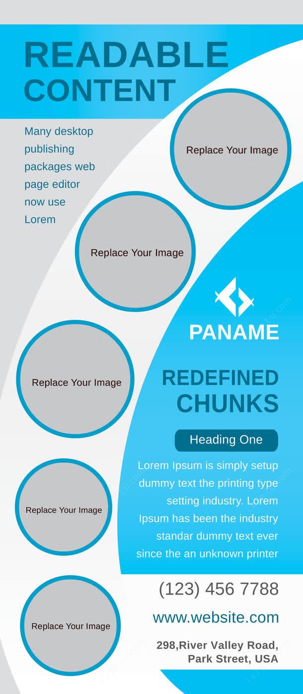 一站式獲取藍(lán)色X展架模板資源，助力企業(yè)視覺(jué)營(yíng)銷高效升級(jí)